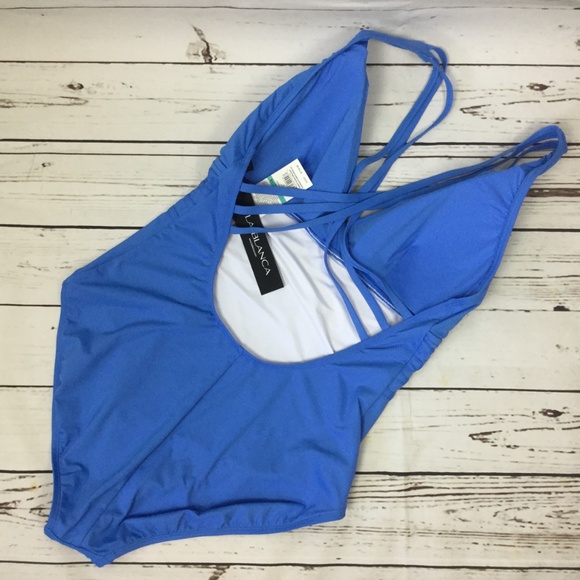 La Blanca Halter Swimsuit, Size 16 - Picture 3 of 9